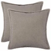 vidaXL Prevleka za blazino 2 pcs HOUTEN Svetlo siva 50 x 50 cm Bouclé