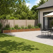Vidaxl Povišana vrtna gredica Lesno rjava 600 x 40 x 24 cm