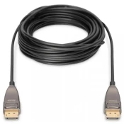 Digitus DisplayPort AOC hibridni priključni kabel M/M, 15 m, UHD 8K@60Hz, CE, zlat, bl