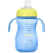 Baboo Cup with Silicone Spout skodelica s slamico Blue, 6m+ 260 ml