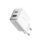 Joyroom polnilec 30W USB TipC TipA GaN QC PD bel JR-TCF15