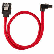 CORSAIR Premium sleeved SATA cable with 90° connector 2-pack - Red