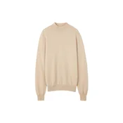 GOBI Cashmere Pulover Mens Essential Mock Neck Cashmere Sweater bež