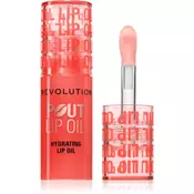 Makeup Revolution Pout Lip olje za ustnice z vlažilnim učinkom odtenek Peach 3 ml