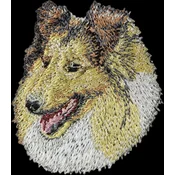 shumee Rough Collie - našitek v obliki psa, vezeni našitek, edinstvena dekoracija nahrbtnika znamke Art-Dog