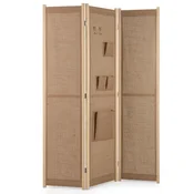 Northix Sobna pregrada 170x121 cm z žepi kavlji les tkanina