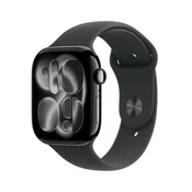 Pametna ura Watch Series 11 GPS, 46 mm, aluminij, ohišje Onyx, športni pas črn - S/M