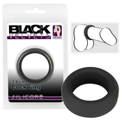 Black Velvets Prsten za penis, Silikonski, 3.8cm, Crni