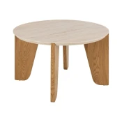 Klubska mizica Norsica 892 Beige, Divji hrast, 450cm, MDF plošča, Okrogla