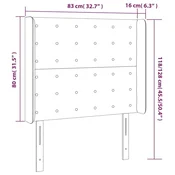 vidaXL vidaXL LED posteljno vzglavje belo 83x16x118/128 cm umetno usnje, (20932874)