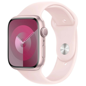 Apple Watch Series 9 45 mm roza aluminij s svetlo roza S/M športnim pasom