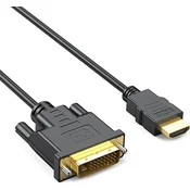mobilNET povezovalni kabel/adapter HDMI na DVI-D 24+1, 1,5m, črn