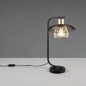 Reality Leuchten Namizna svetilka Lauris, črna mat, višina 44 cm, kovina, E27 - Dnevna soba/jedilnica - Sodobni