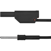 Schützinger Schützinger AL 8323/1/100/SW adapterski kabel [moški konektor 4 mm - moški konektor 4 mm] črna 1 kos, (20423022)