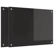 Vidaxl Zaščita za kuhinjo Črna 70 x 50 x 0.8 cm kaljeno steklo