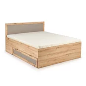 Krevet Houston J107 Bracni, Svijetlo smeda, 160x200, Medijapan, Laminirani iveral, Basi a doghePodnice za krevet, 165x205x100cm