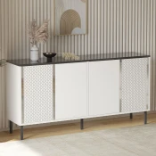 Hanah Home Konzolni sto Bertilda, 150x75x36 cm, Beli