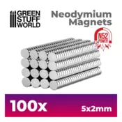 Imanes Neodimio 5x2mm - SET x100 / Neodymium Magnets 5x2mm - SET x100 (N52)