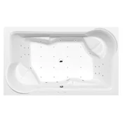 POLYSAN Hidromasažna Kad DUO 200x120, Akril, Sistem Hydro-Air, Kromirana