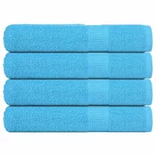 shumee vidaXL Brisače 4 kos turkizna 100x200 cm 360 gsm 100% bombaž
