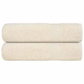 Vidaxl Brisače za roke FROGN 2 kosa kremne barve 50x100 cm 360 g/m2