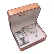 Tulip, poklon set, ručni sat i ogrlica, srebrna ( 505053 )