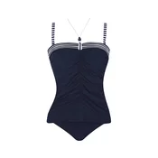 SUNFLAIR Enodelne kopalke marine/bela