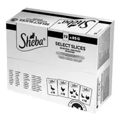 Sheba vrečka za mačke, izbira v sočni omaki - perutnina 72 x 85 g