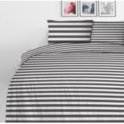 SVILANIT Pamucna posteljina Black Stripes 140x200 + 50x70 crno-bela