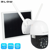 Blow H-392 IP kamera, bežicna, 4G-LTE, 1080p, PTZ, rotirajuca, nocno snimanje, senzor pokreta, aplikacija, baterija + solarni panel
