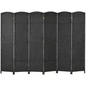 Homestar Prostorilni razdelilec 6 panelov zložljiv 240x16x170 cm črn