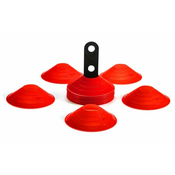 Čunjevi za trening Yakimasport Marker Cones Set 30P With Stand - red