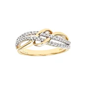 DIAMANT LETERNEL Prstan Eternity-Ring aus 375 Gelbgold mit Diamant zlata