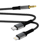 LINQ Adapterski kabel za iPhone in iPad: USB-C Lightning na 3,5 mm moški prikljucek, LinQ, (20826649)