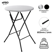 ePRO sklopivi baštenski barski sto O80 110cm, metal-plastika