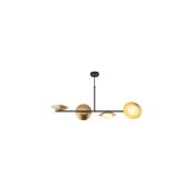 Endon 92036 - Luster na sajli RUFFLE 4xG9/3W/230V mesing/crna