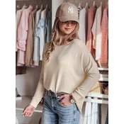 Sweter damski one size oversize gładki SENZIA brzoskwiniowy Dstreet