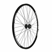 Kotač prednji disc, 27.5, mtb, alu, crni, dupli obruč, 6 rupa