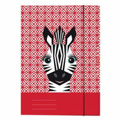 Fascikl prešpan klapna s gumicom, A4, Zebra, Herlitz