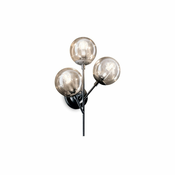 Ideal Lux - Stenska svetilka KEPLER 3xE27/42W/230V črna/dimna