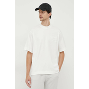 Pamucna majica Lacoste boja: bijela, s aplikacijom