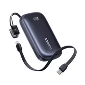 BASEUS hitni punjač Type-C + Lightning + USB priključak 10000mAh, LED zaslon + Type-C kabel, CRNA E0027L00