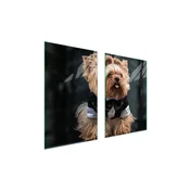 shumee STEKLENA ZAŠČITNA KROŽNIKA ZA KUHINJO 65x52 DOG