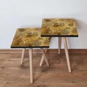 Hanah Home 2SHP145 Pomocni stocic, 2 komada, Krem