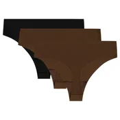 Ženske tangice Under Armour Pure Stretch No Show Thong -Solid 3Pack Hue 625 W/Black XS