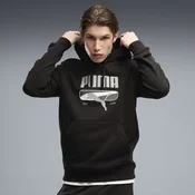 PUMA Sport Logo Play Fleece Hoodie Men, Clothing, Black, XS