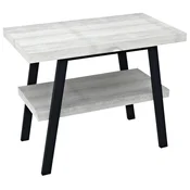 SAPHO TWIGA prostostoječi umivalniški stolek 90cm, mat črna/dub starobílý