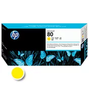 HP No 80 Yellow Printhead, WW Long life, smart printhead for use only in  DesignJet 1050C or 1055CM printer. Contains a printhead and a printhead cleaner. (C4823A)