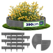 KADAX Vrtna obroba, siva, 390 cm, 5 kosov