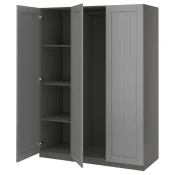 PAX / GULLABERG Kombinacija garderobera, tamnosiva/tamnosiva, 150x60x201 cm